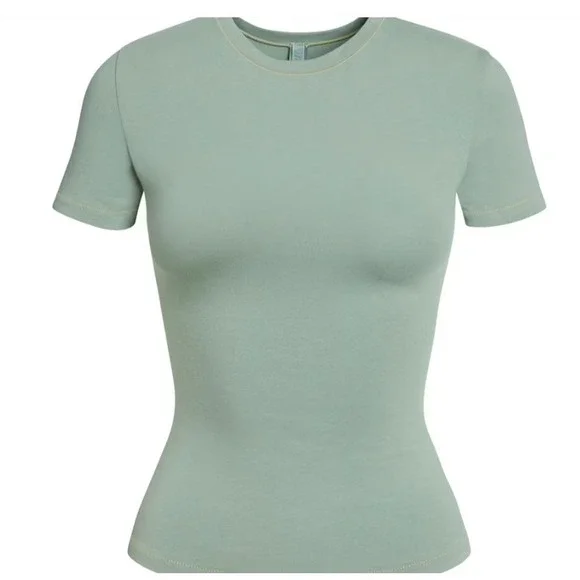Skims Cotton Jersey T-Shirt AP-TSH-0638 Mineral Small - Picture 1 of 5